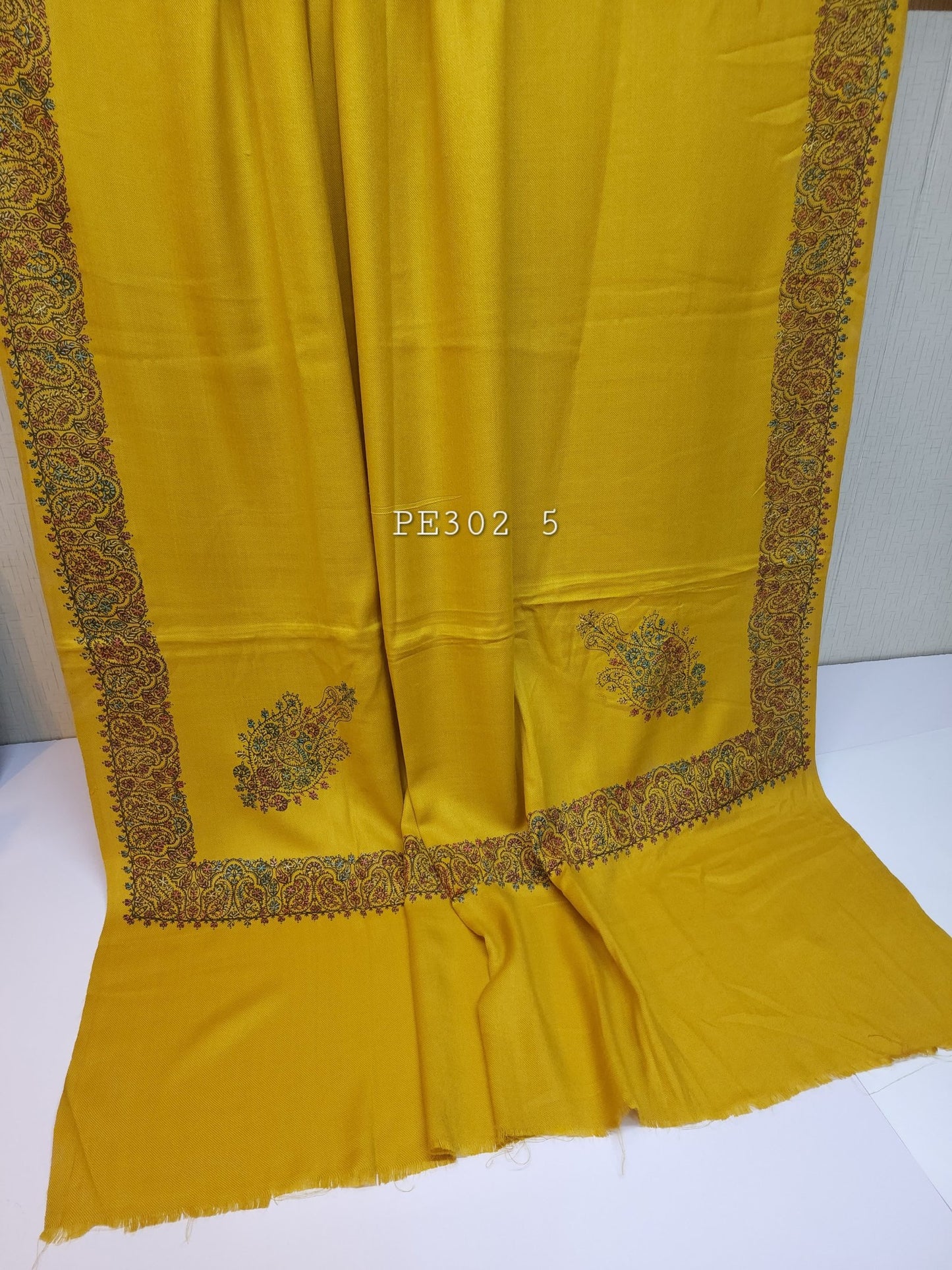 Pashmina Shawl Kingri Border Embroidery | Handmade Shawl Perfect Gift |