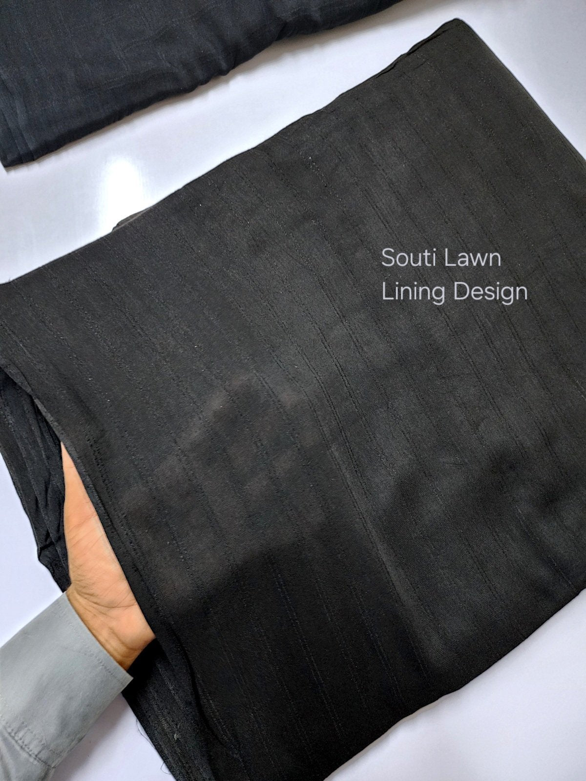 Black Souti Lawn Dupatta 3 Yards | Lining Design