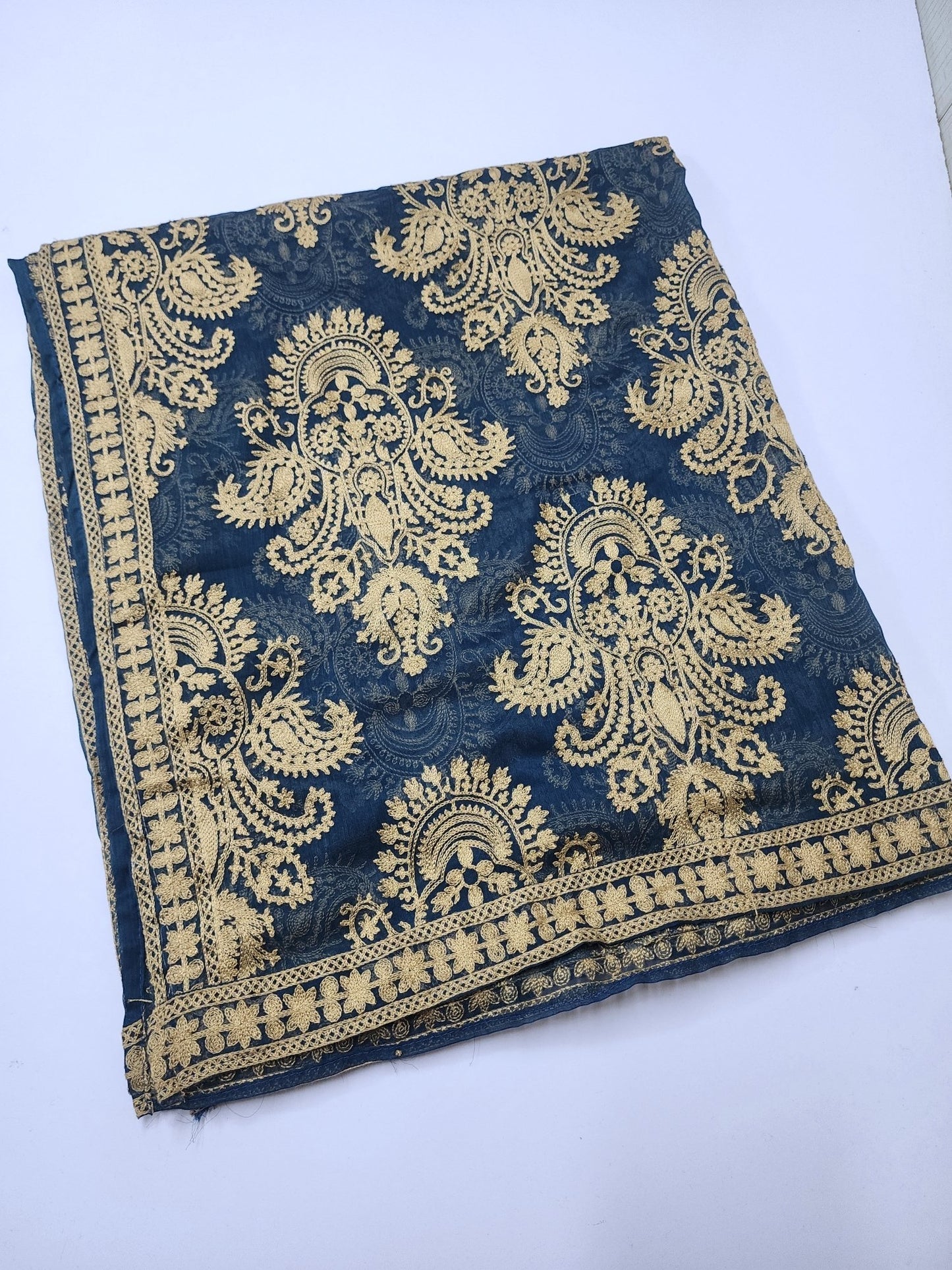 Crinkle Chiffon Embroidered Dupatta | Zinc