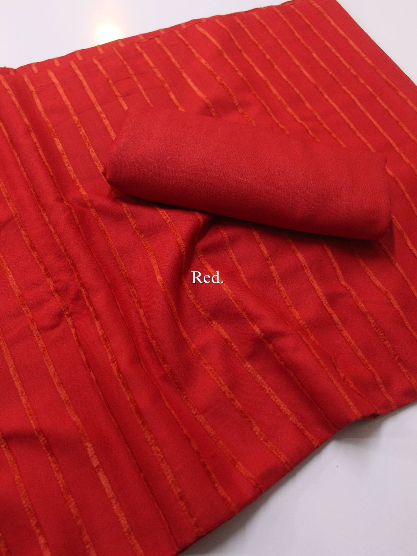 Velvet Lining Suit Marina Wool | Perfect Winter Fabric 6 Yards | Red