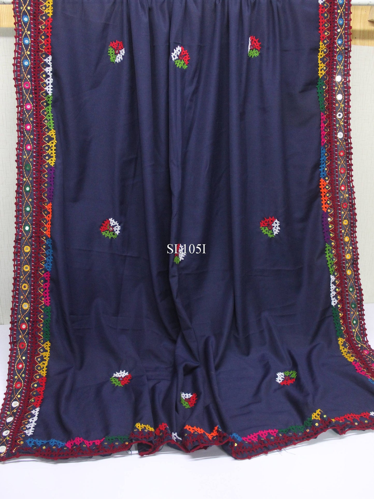 Swiss Lawn Handmade Sindhi Shawl 4 Side Border Perfect Gift