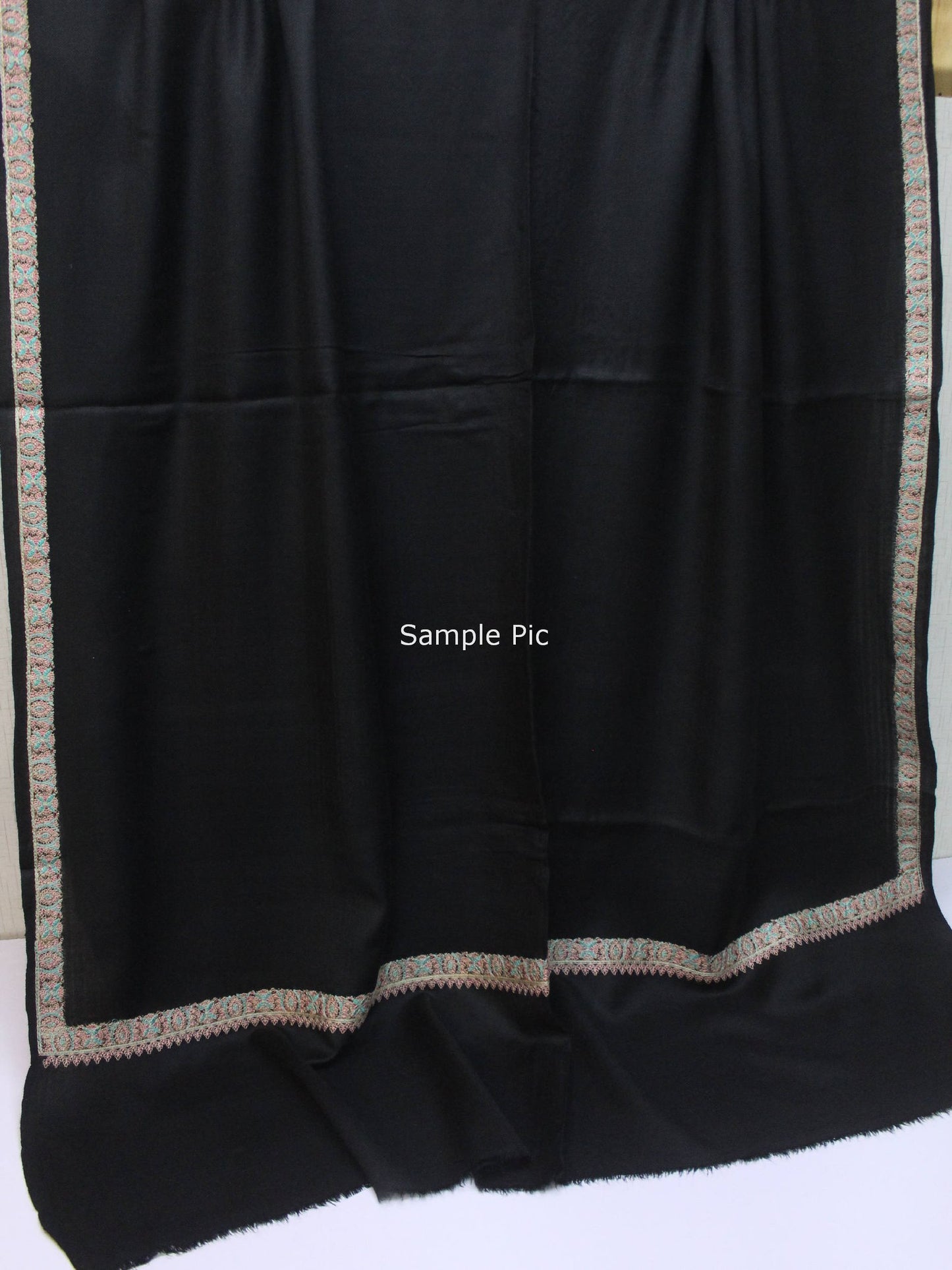 Hashia Border Embroidered Pashmina Shawl Best Selling Shawl Perfect Gift