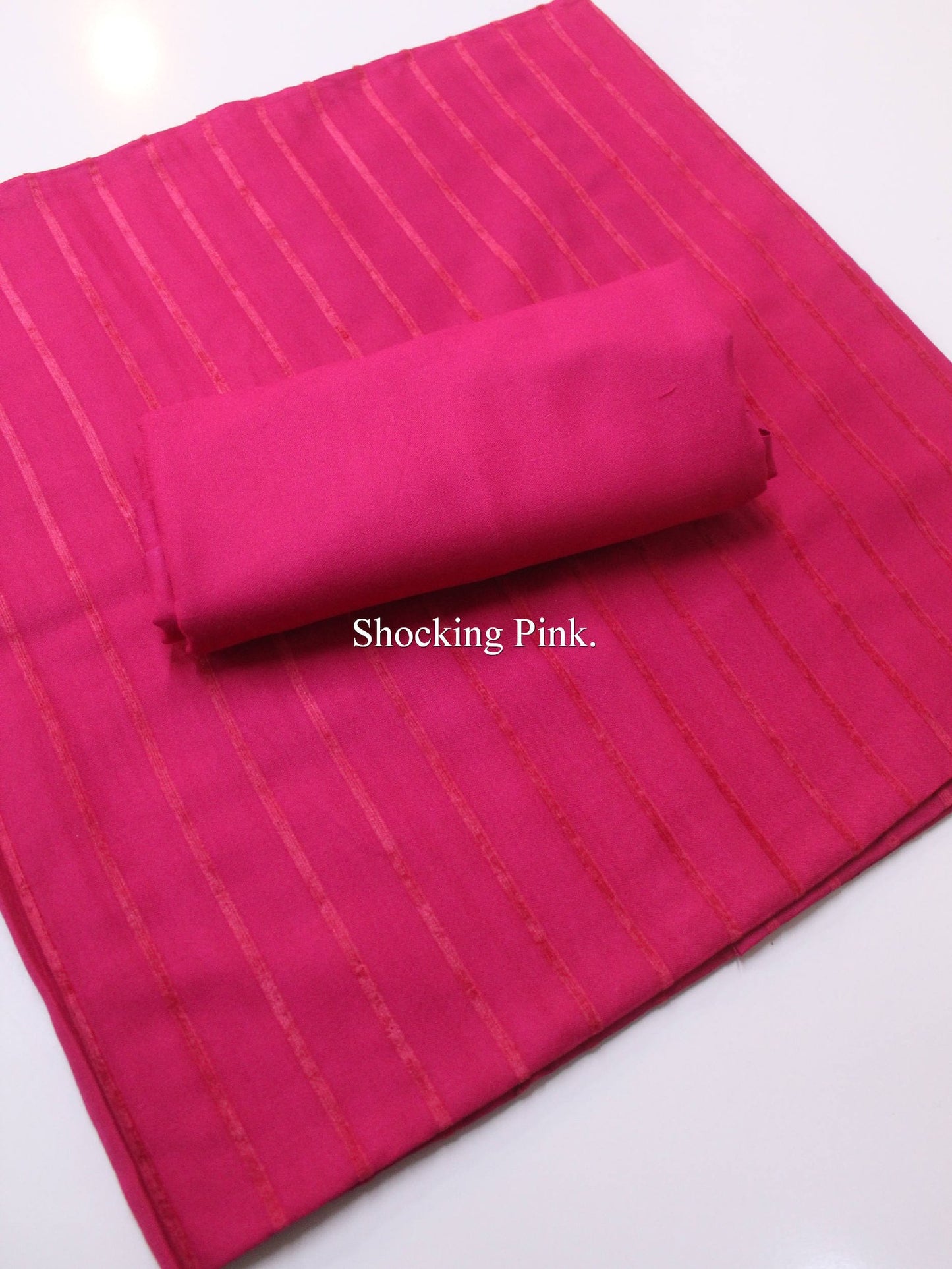 Velvet Lining Suit Marina Wool | Perfect Winter Fabric 6 Yards | Shocking Pink