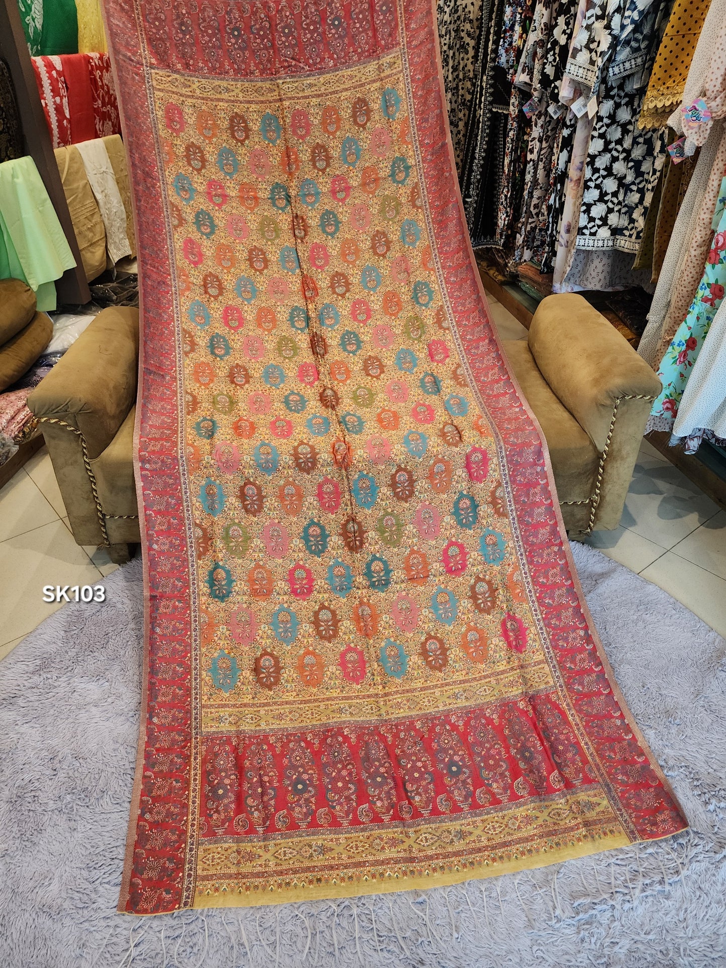 Luxury Kani Silk Shawl, Wedding Wrap Perfect Gift Made in Kashmir | SK103