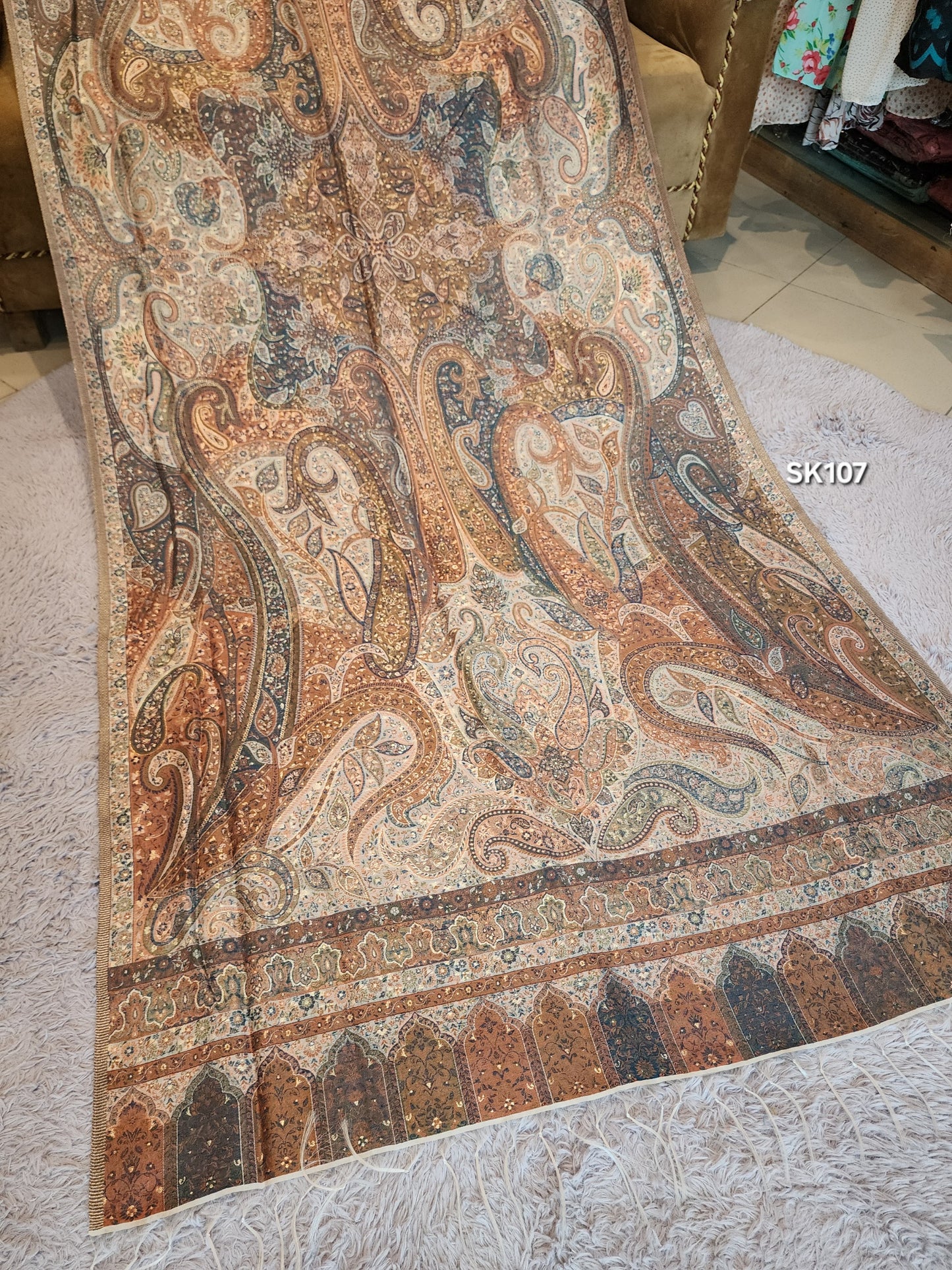 Luxury Kani Silk Shawl, Wedding Wrap Perfect Gift Made in Kashmir | SK107