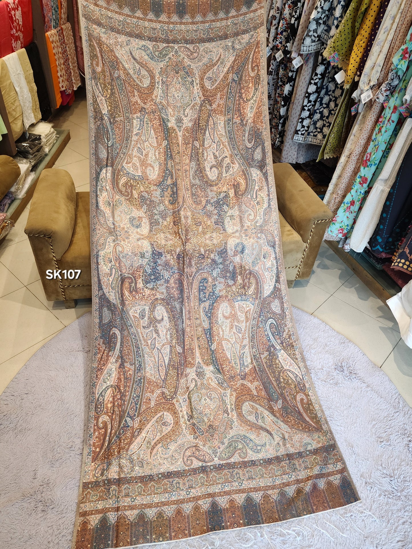 Luxury Kani Silk Shawl, Wedding Wrap Perfect Gift Made in Kashmir | SK107