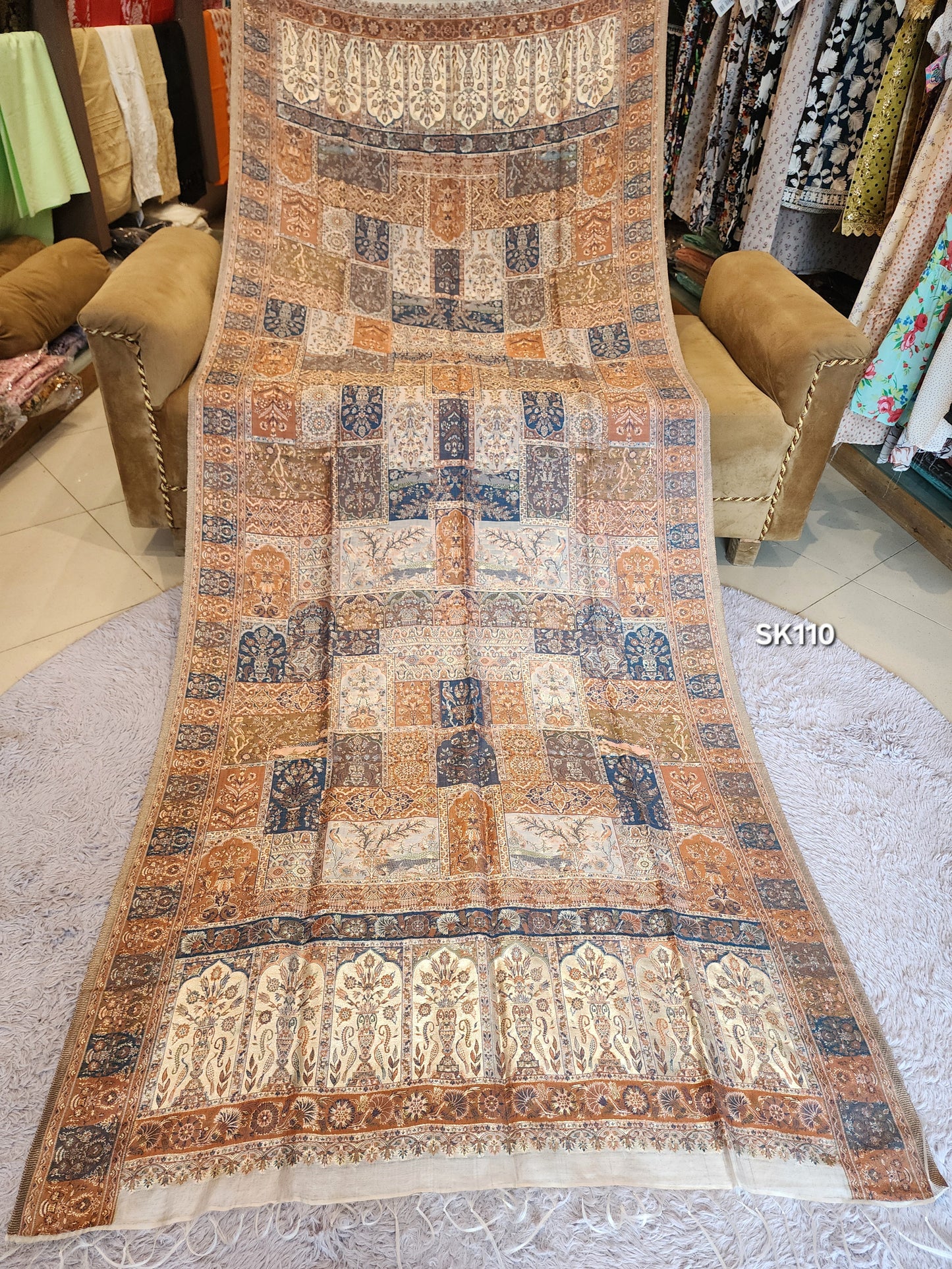 Luxury Kani Silk Shawl, Wedding Wrap Perfect Gift Made in Kashmir | SK110