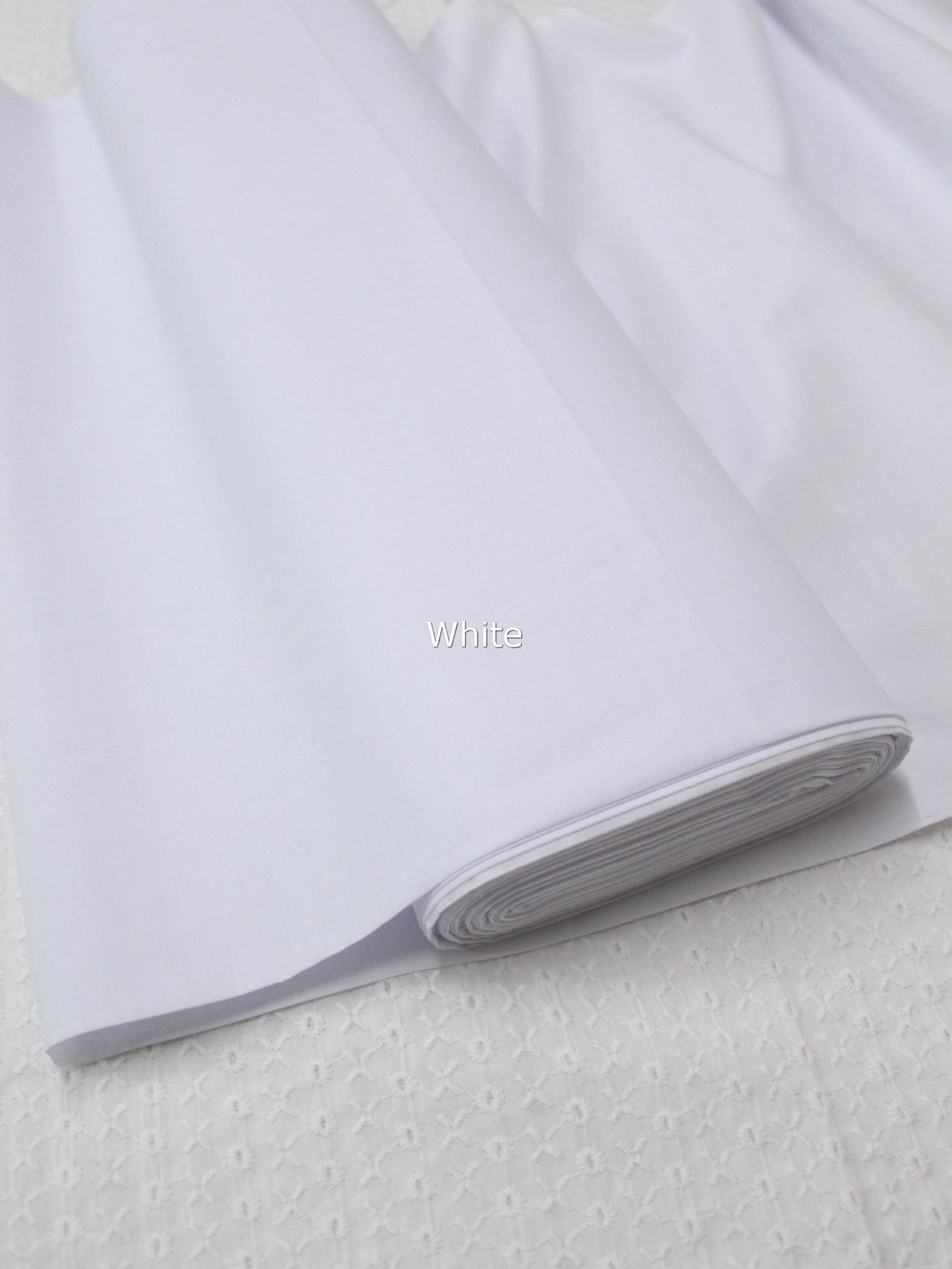 Plain Breeze Cotton 2 PC Suit | 5 Meters | White