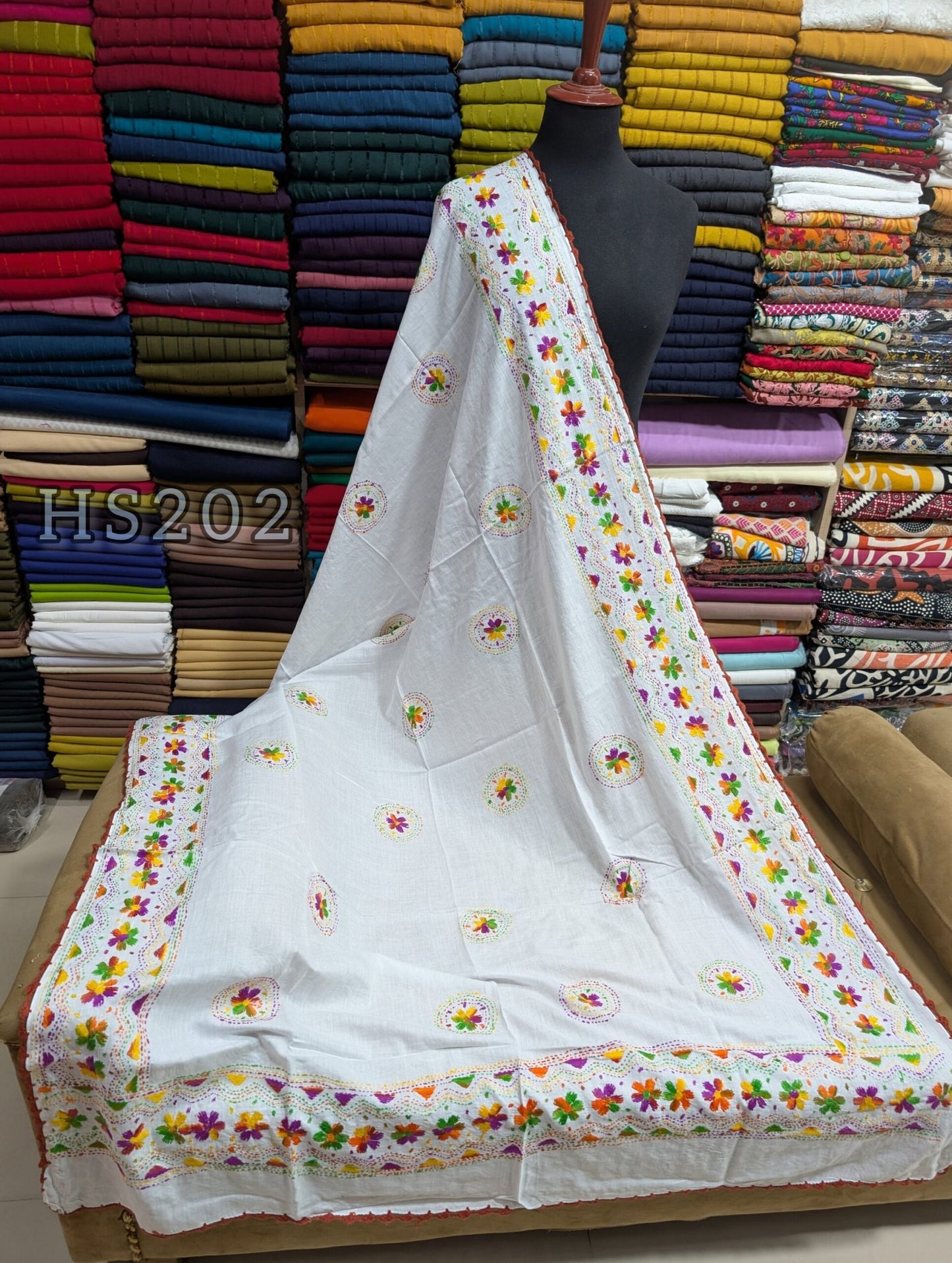 Handmade Shawl Pure Lawn Soft and Fine Handmade Shawl Perfect Gift