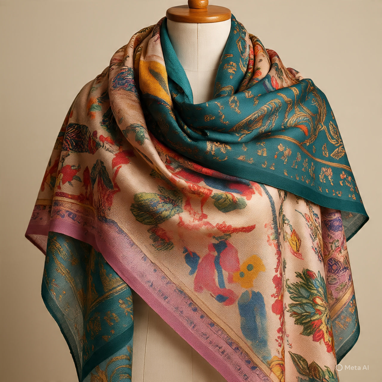Printed Pashmina Shawls Handmade Pakistan