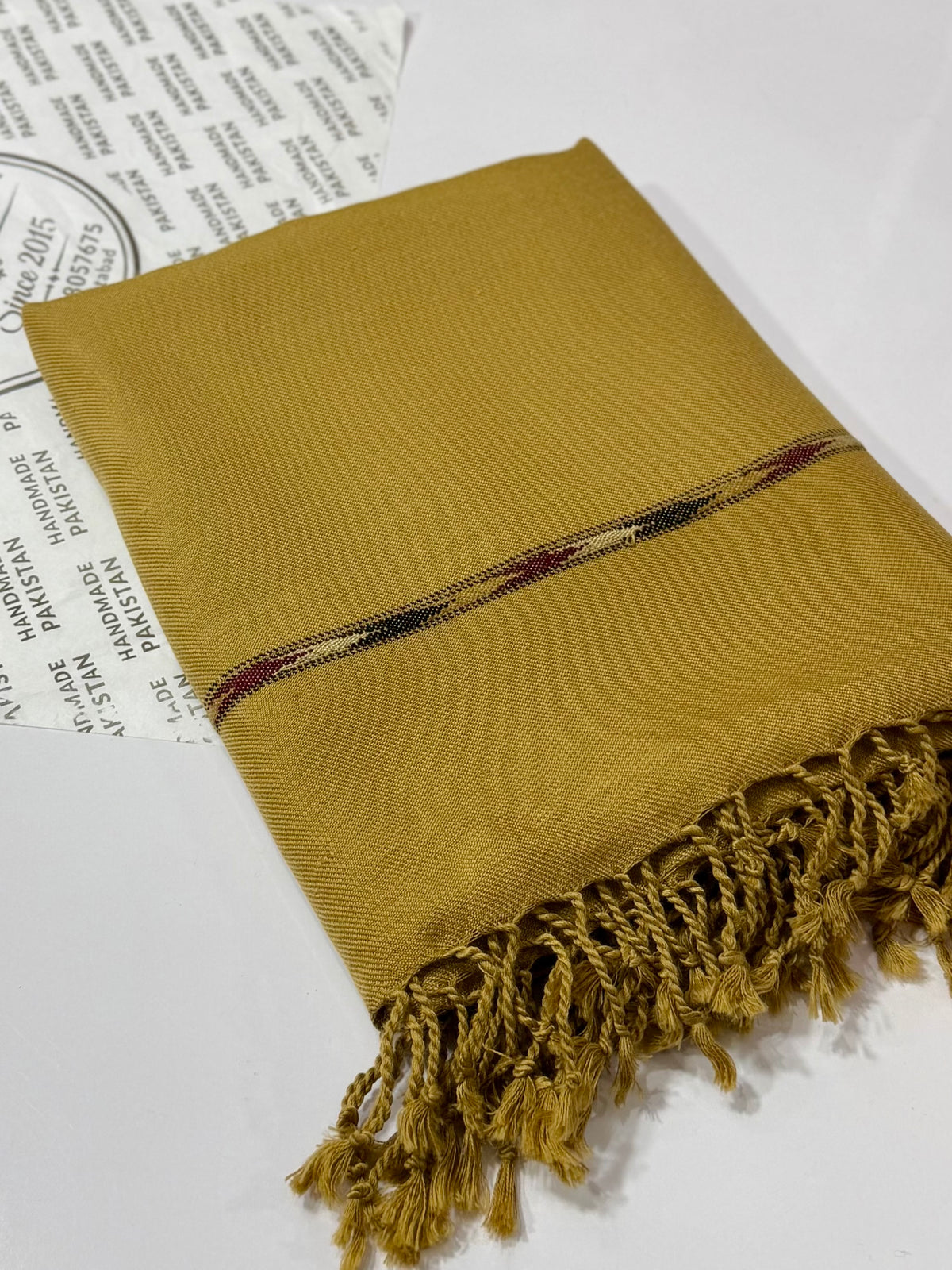 Gents Shawl | Khadi Made Fine Wool Islampur Swat Shawl Perfect Gift | Mustard Skin