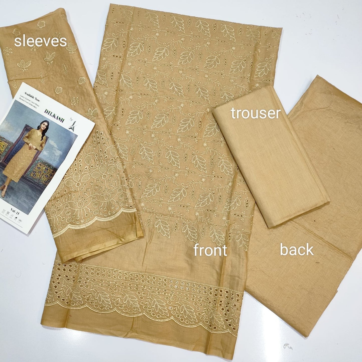 2 Piece Chikankari (Boring Daman) Lawn Vol 15