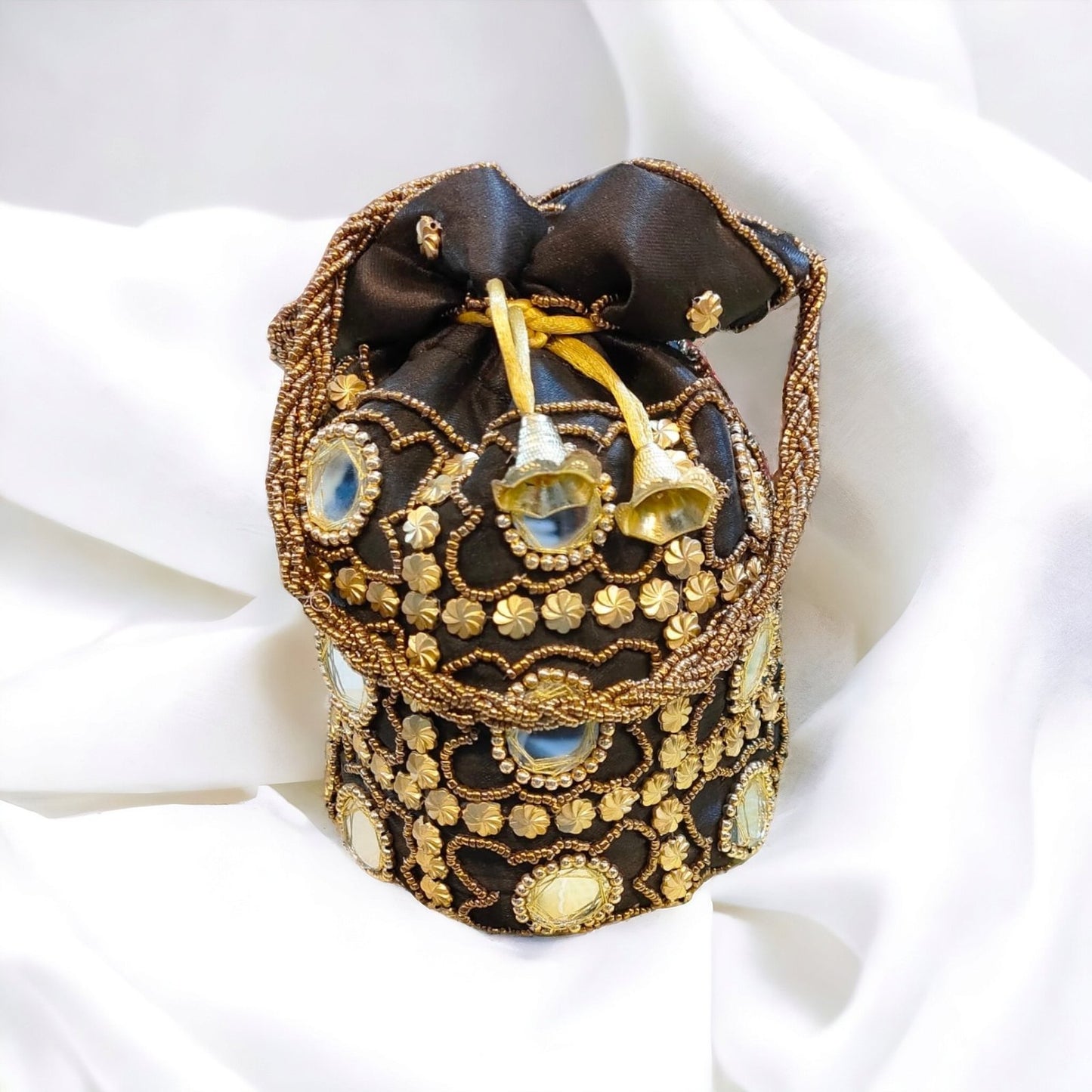 Silk Handmade Potli Bag | Black
