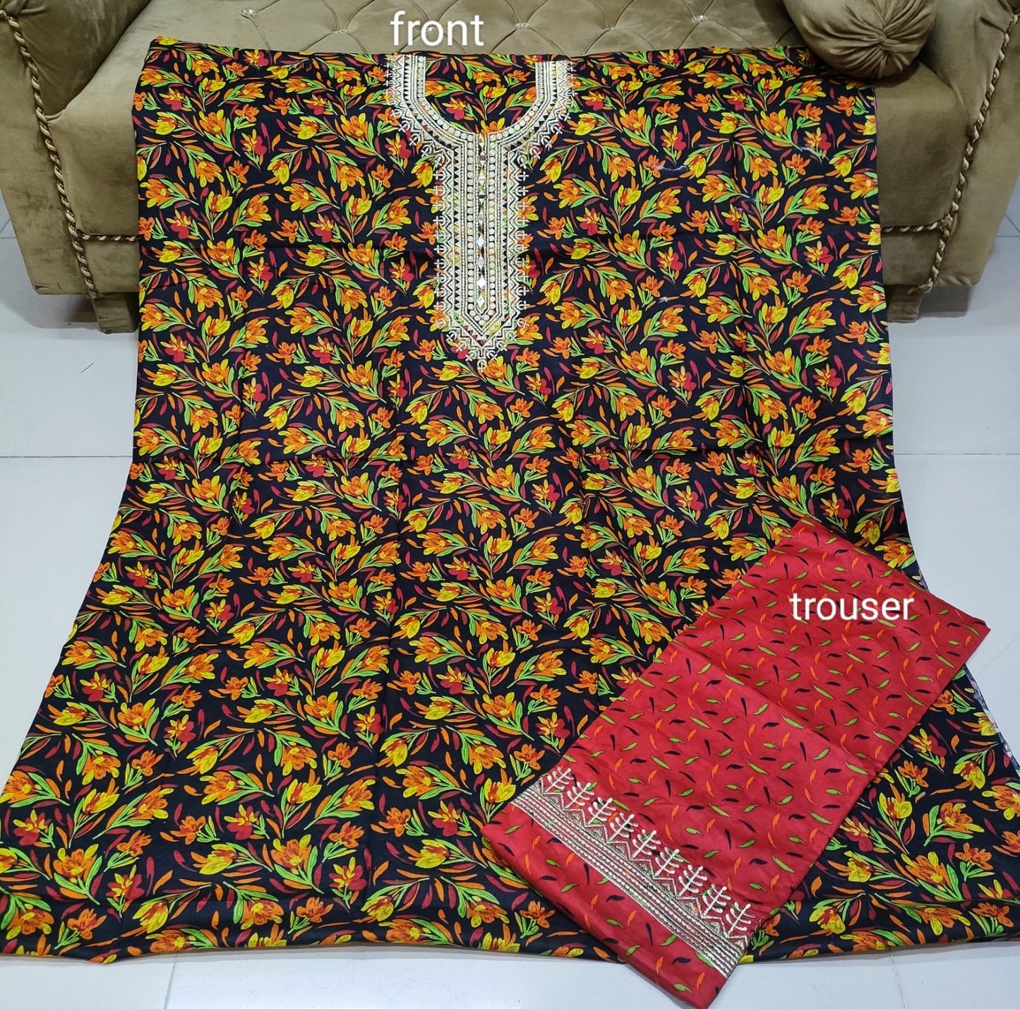 Pure Lawn 2 Pc Embroidered Suit