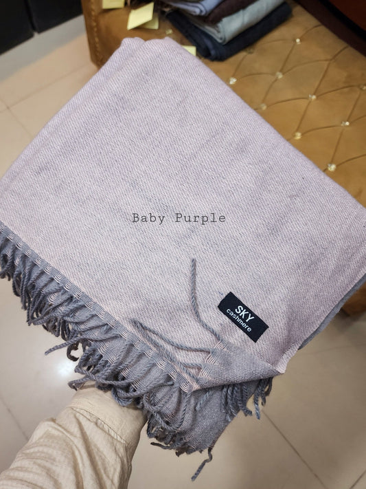 Cashmere Shawl Pashmina | Double Thread Double Tone 4 Ply Perfect Gift Purple