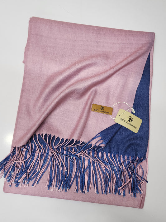 Reversible Pashmina Shawl | Double Side Pure Plain Pashmina Rare Find and Perfect Gift For Winters sk 11
