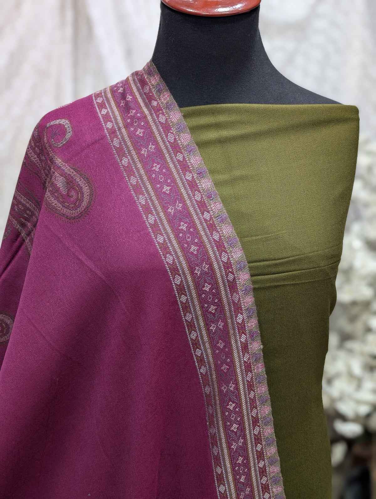 3 Piece Kani Shawl Suit | Plain Marina Suit With Kani Pashmina Shawl Perfect Gift