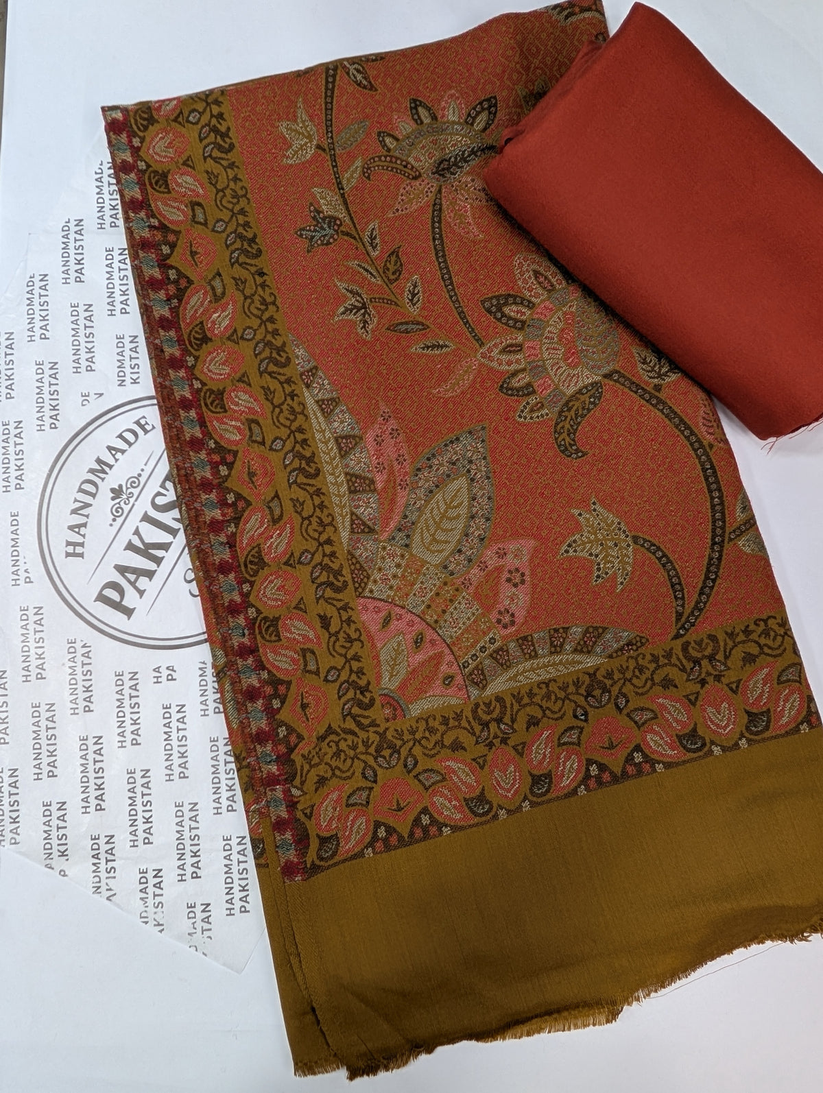 3 Piece Kani Shawl Suit | Plain Marina Suit With Kani Pashmina Shawl Perfect Gift