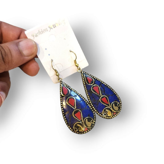 Large Earrings | Stonework Handmade Metal Earrings