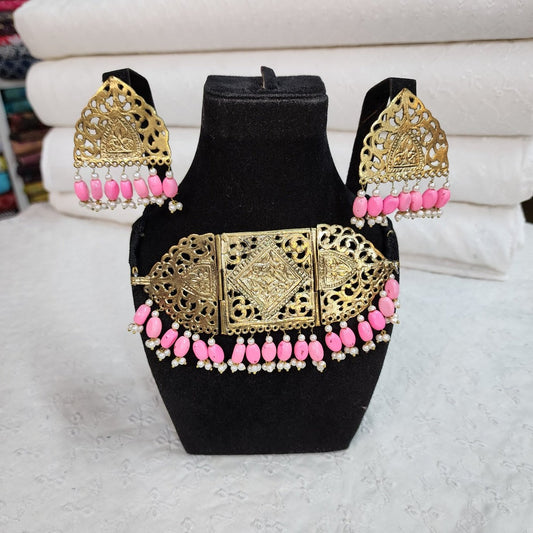 Afghani Jewelry Set Chokar and Earrings