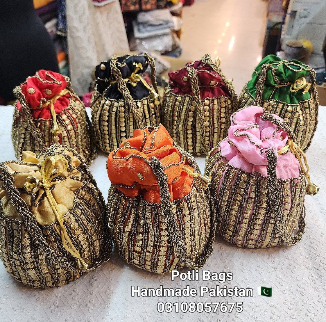 Silk Handmade Potli Bag | Green