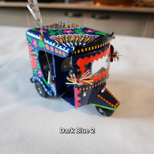 Rikshaw Model Truck Art Handmade Blue