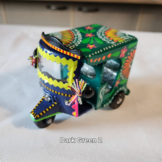 Rikshaw Model Truck Art Handmade Green