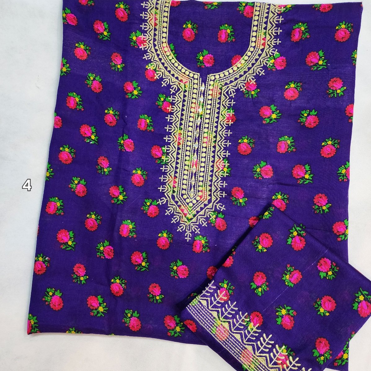 Tropical Marina Embroidery Suit | 2 Pc
