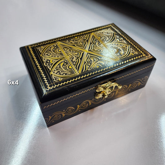Naqshi Work Wooden Jewlery Box 6x4