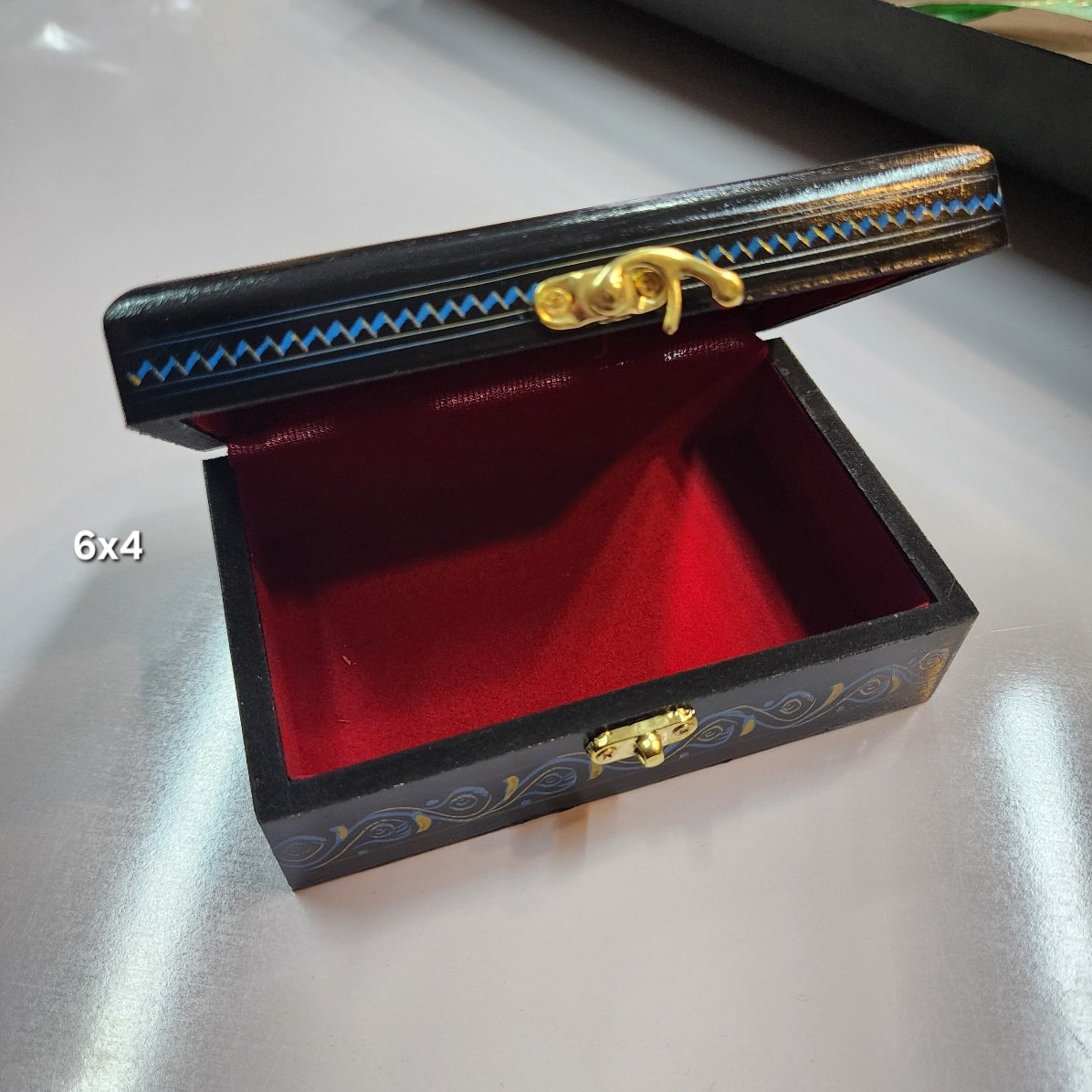 Naqshi Work Wooden Jewlery Box 6x4