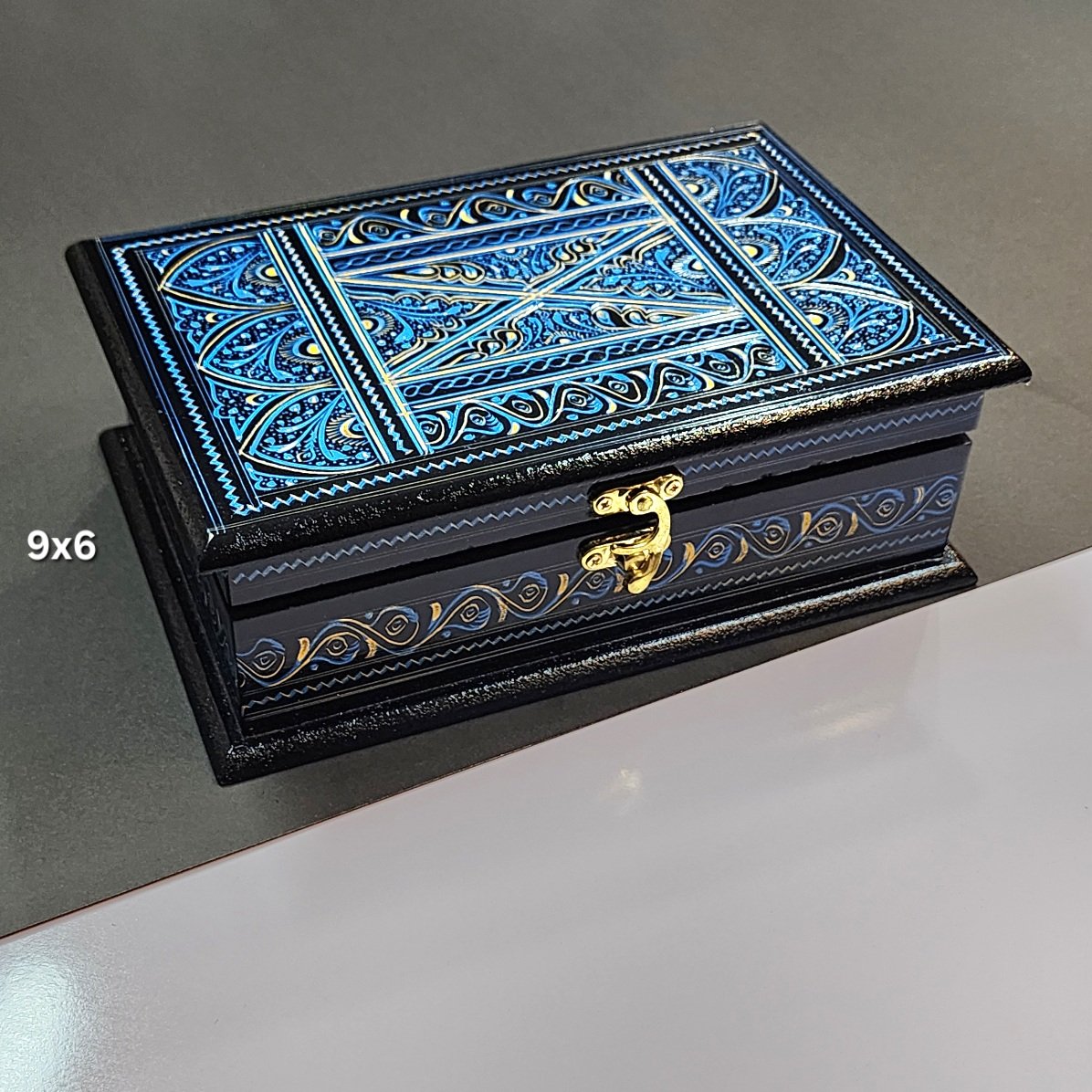 Naqshi Work Wooden Jewlery Box 9x6