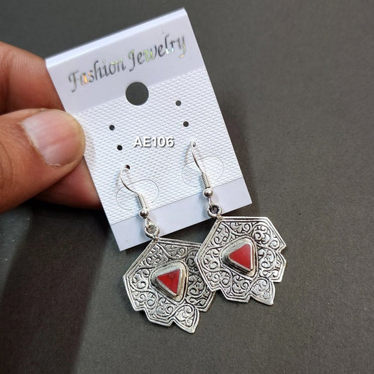 Oxidized Handmade Large Earrings