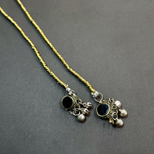 Afghani Golden Anklets (Pair) Gilet Metal Oxidized