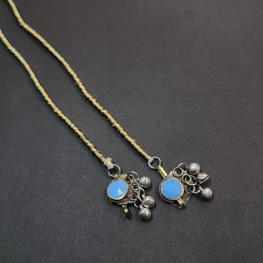 Afghani Golden Anklets (Pair) Gilet Metal Oxidized