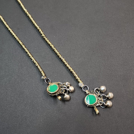 Afghani Golden Anklets (Pair) Gilet Metal Oxidized