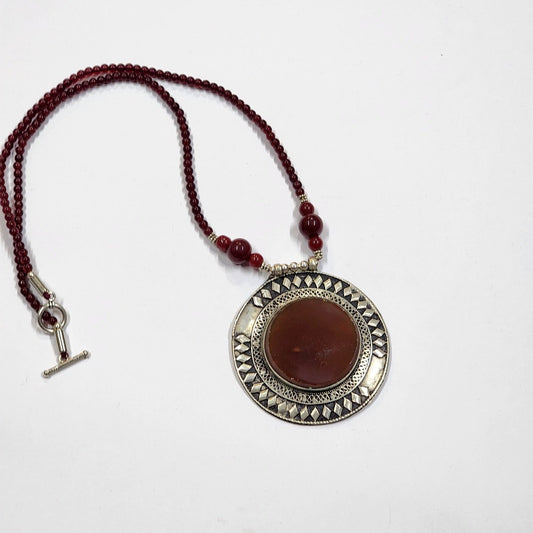 Large Pendant | Antique Details Real Stone