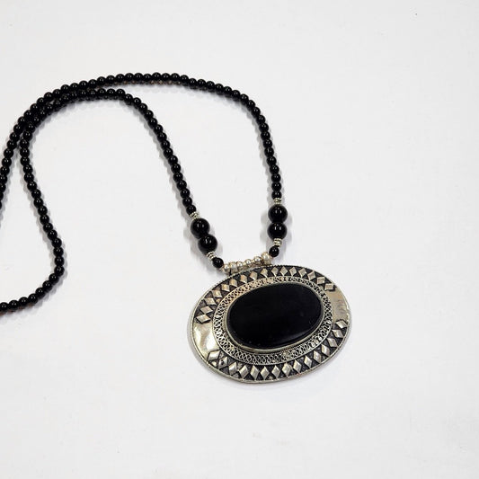 Large Pendant | Antique Details Real Stone