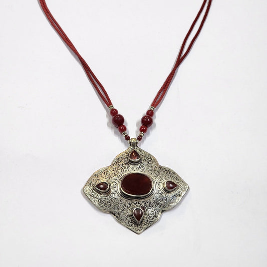Large Pendant | Antique Details Real Stone