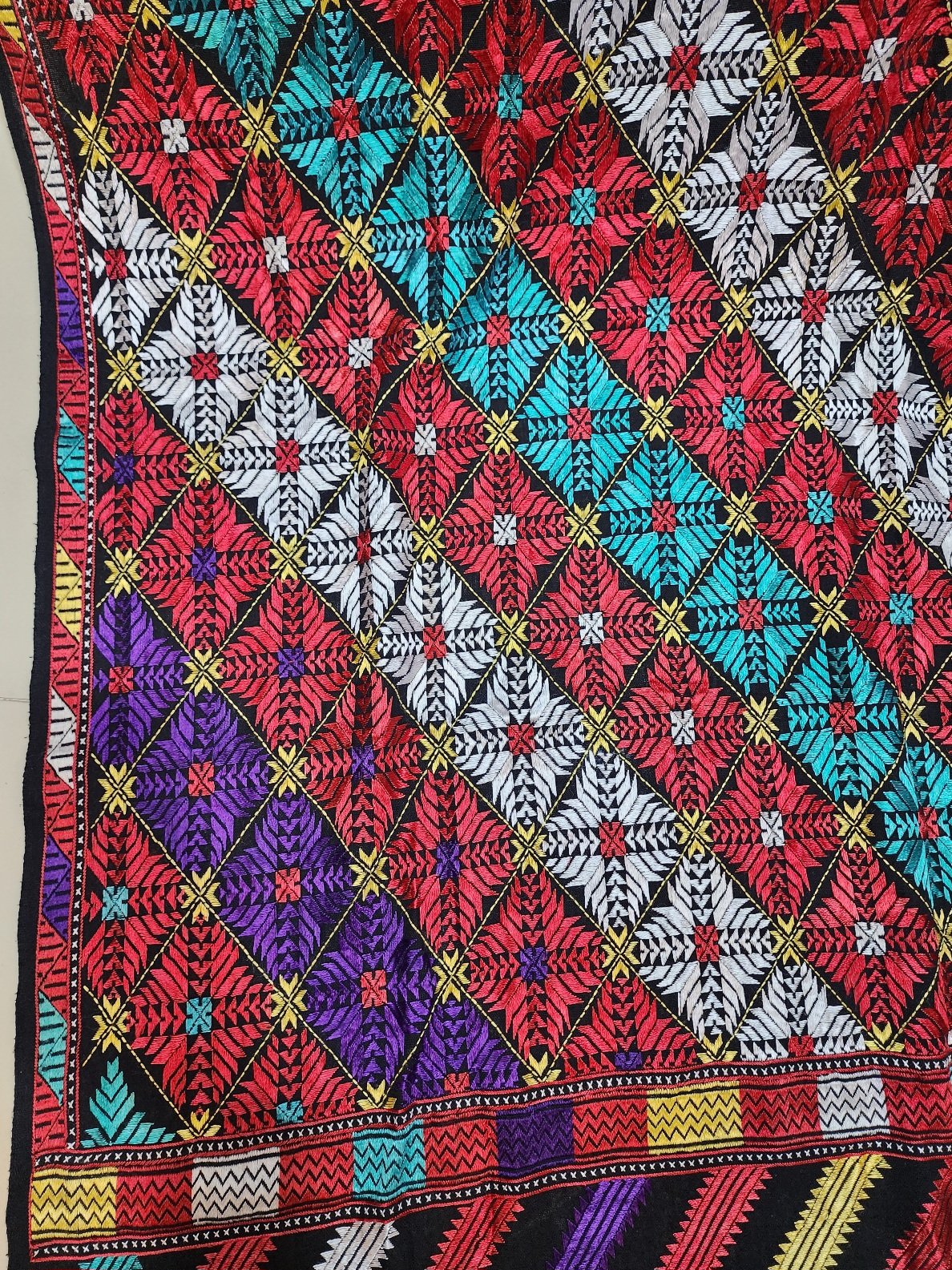 Phulkari Exclusive Shawl | Handmade Khaddar Jaal Bagh Winter Shawl Perfect Gift Premium Shawl