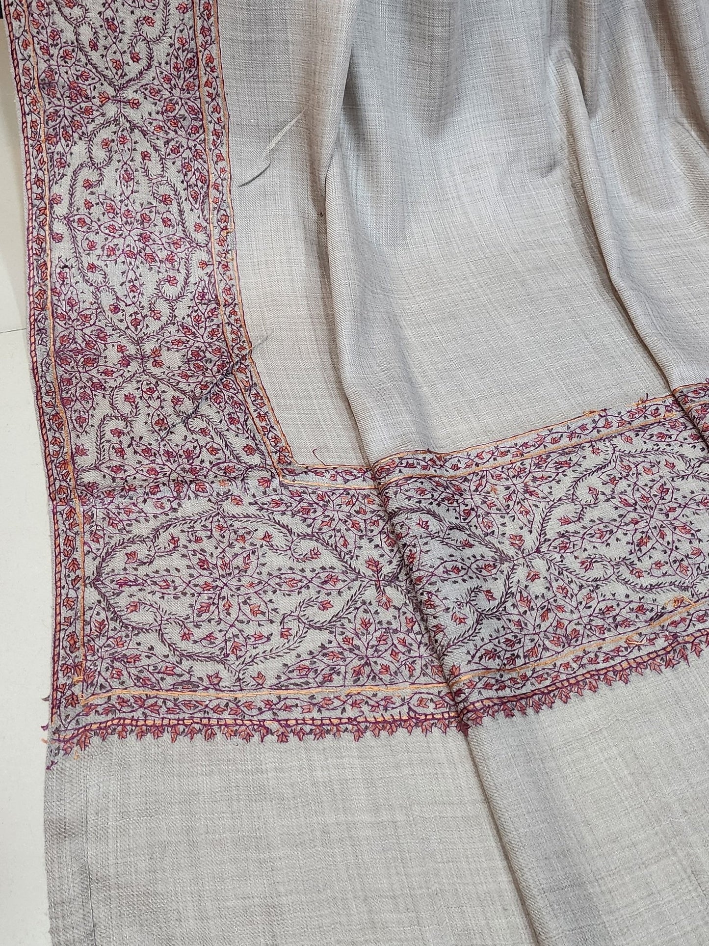 Handmade Pashmina Shawl | Made in Kashmir Kalandaur Border Perfect Gift and Rare Find