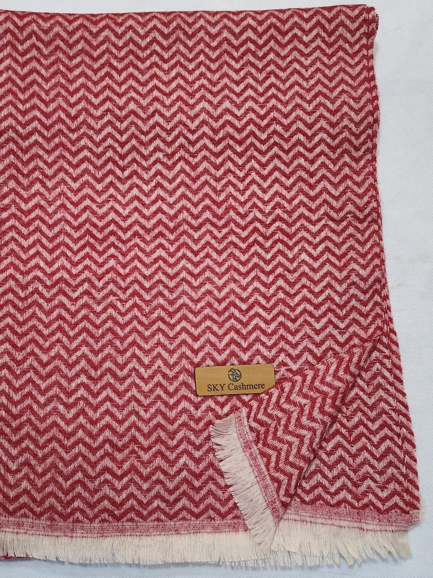 Plain Stole Zinzag Design Self Kani Sky Cashmere Stole Perfect Gift in Sale Price