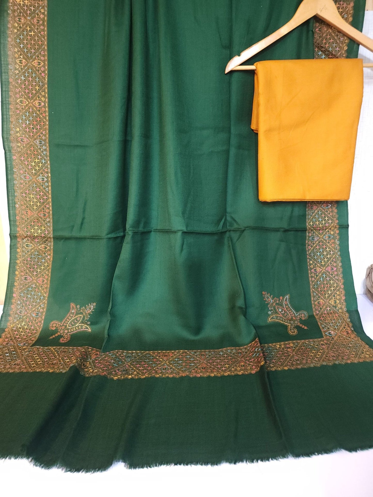 3 Piece Suit | Plain Marina Suit With Pashmina Embroidered Shawl Perfect Matching Gift