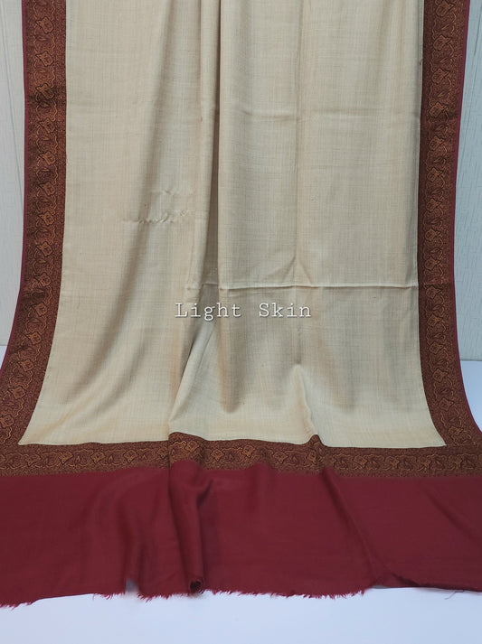 Kani Border Pashmina Shawl | Perfect Gift Item in Sale Price | Skin