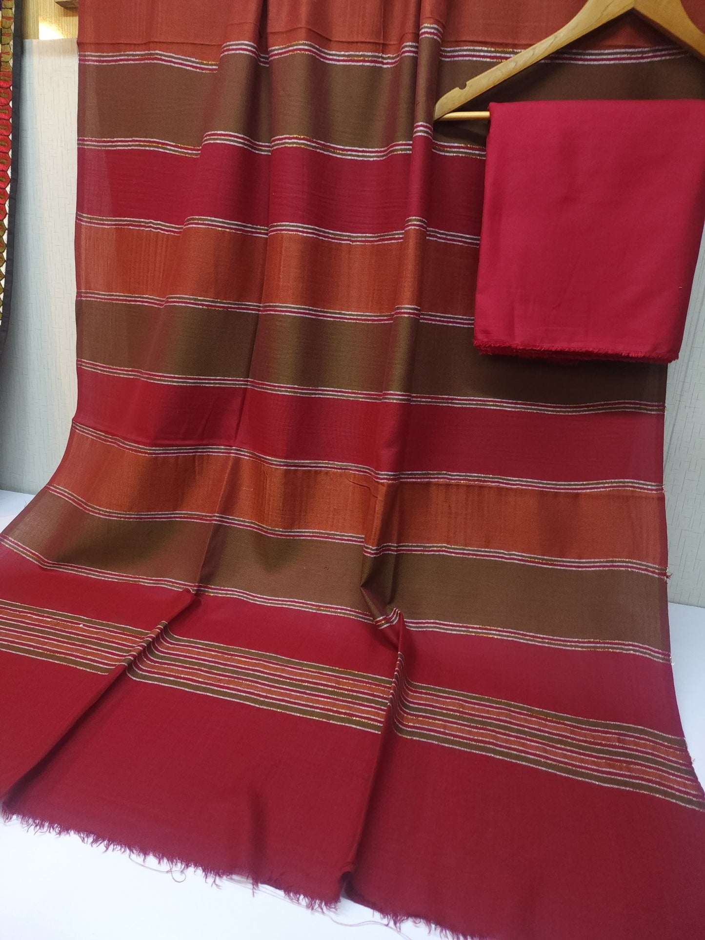3 Piece Suit | Plain Marina Suit With Pashmina Lining Shawl Perfect Gift Great Price