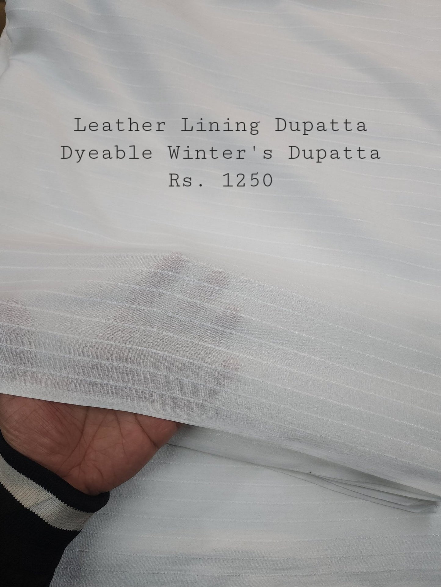 Leather Lining Dupatta | Dyeable Winters Dupatta Perfect White Dupatta