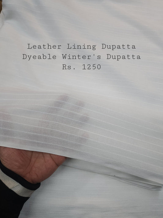 Leather Lining Dupatta | Dyeable Winters Dupatta Perfect White Dupatta