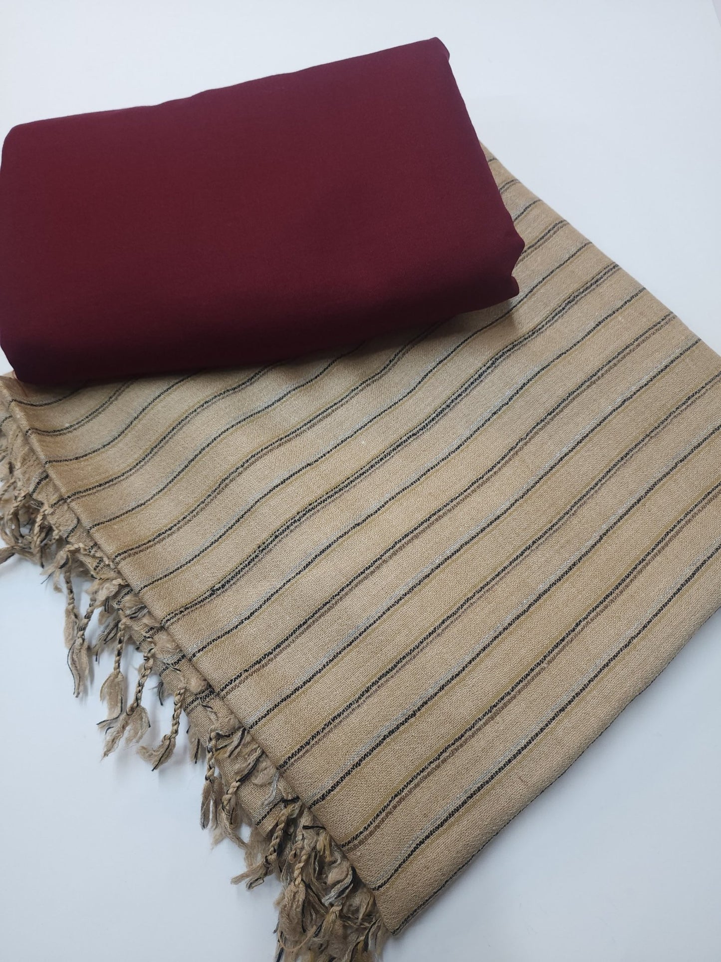 3 Piece Suit | Plain Marina Suit With Woolen Lining Shawl Perfect Gift Great Price