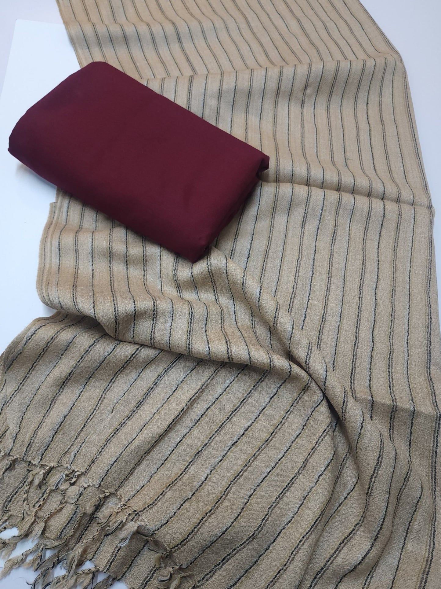 3 Piece Suit | Plain Marina Suit With Woolen Lining Shawl Perfect Gift Great Price