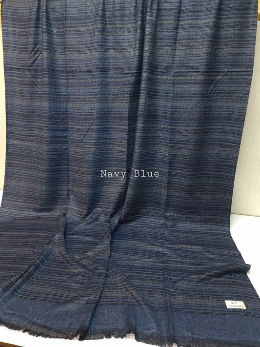 Sky Cashmere Lining Design Pashmina Full Size Shawl Perfect Soft Material for Winter | Navy Blue