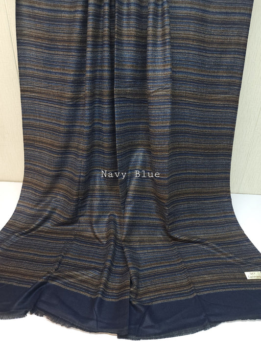 Sky Cashmere Lining Design Pashmina Full Size Shawl Perfect Soft Material for Winter | Navy Blue